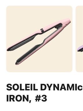 Soleil dynamic baby pink flat iron